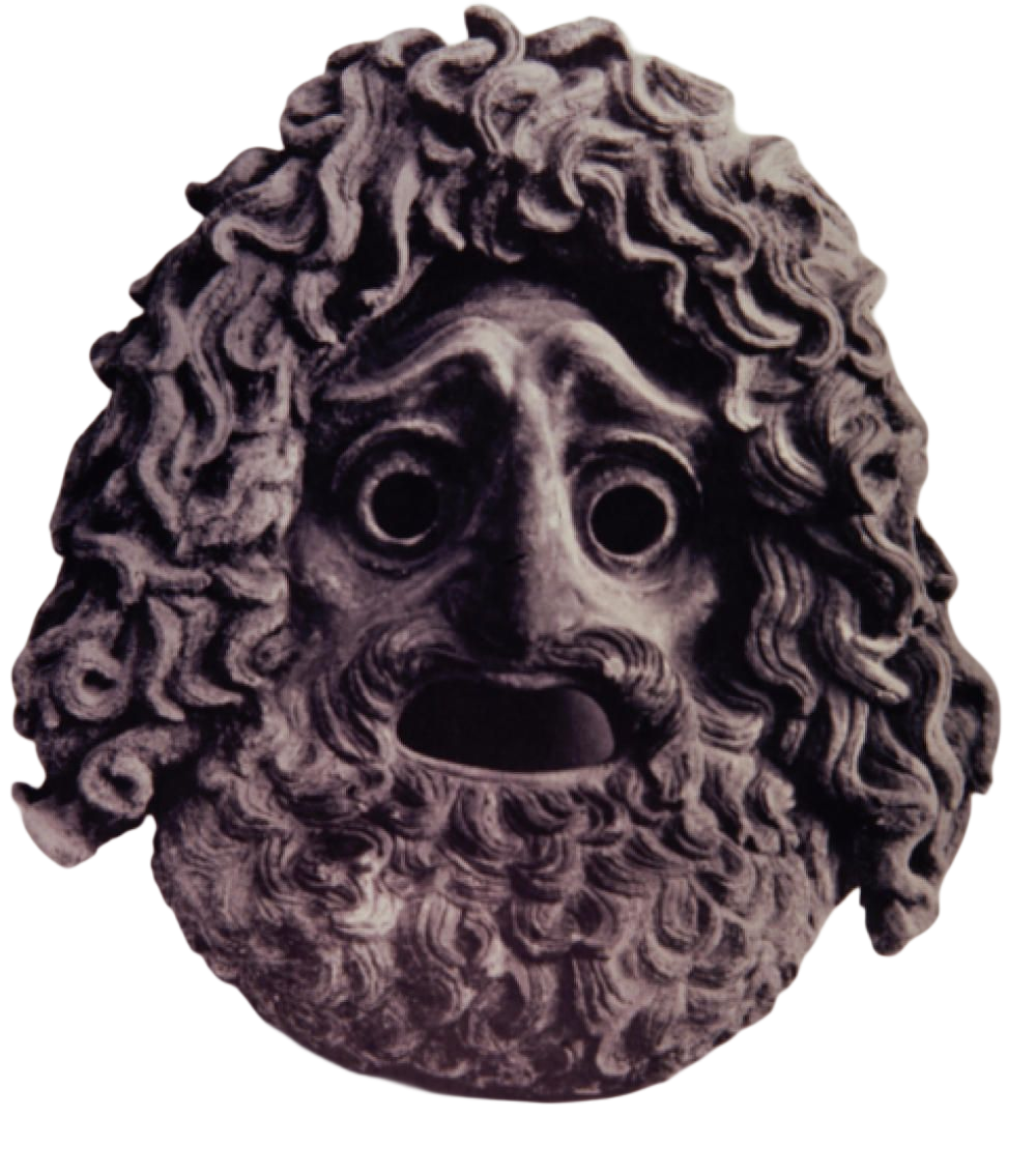 Tragic theatre mask