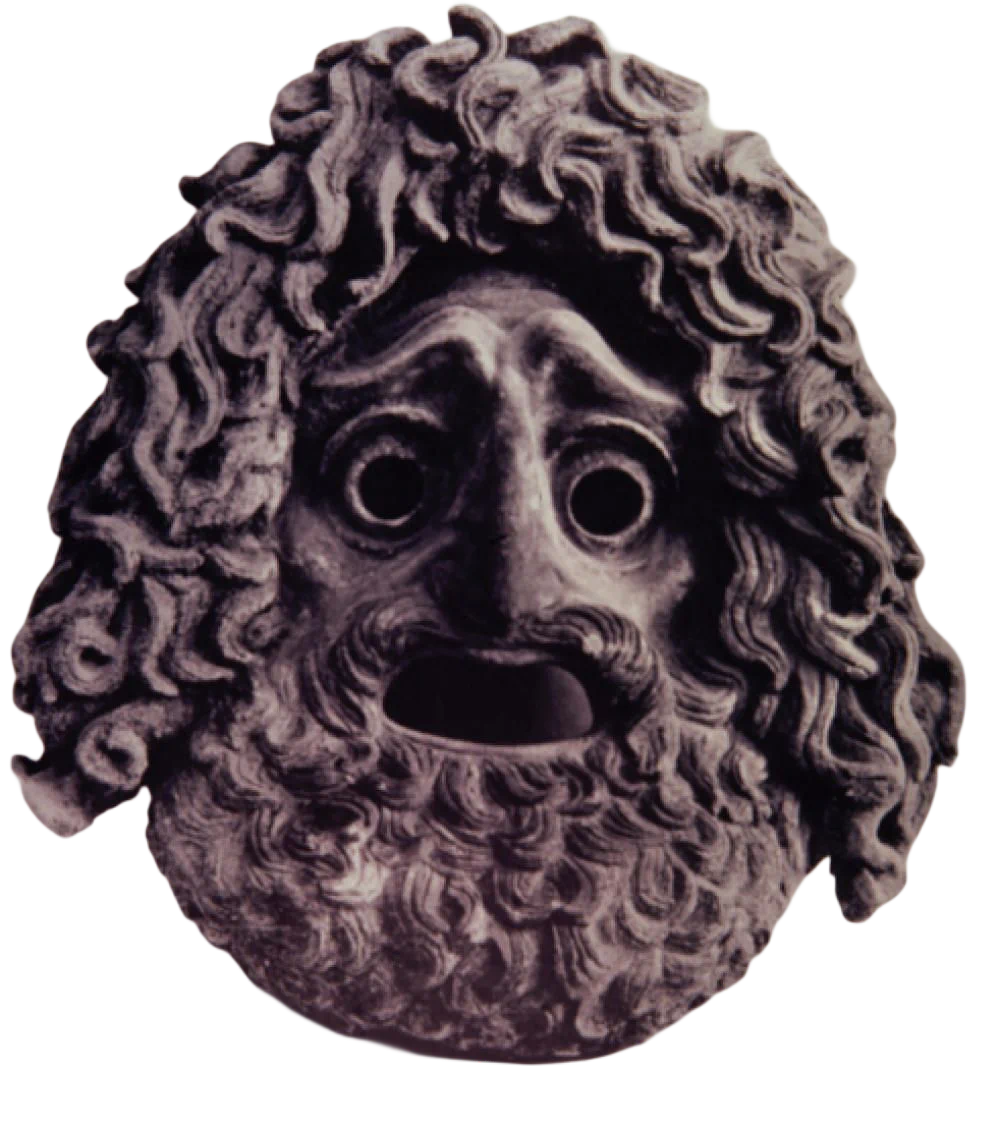 Tragic theatre mask