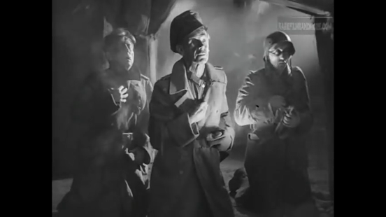 German soldiers under barrage